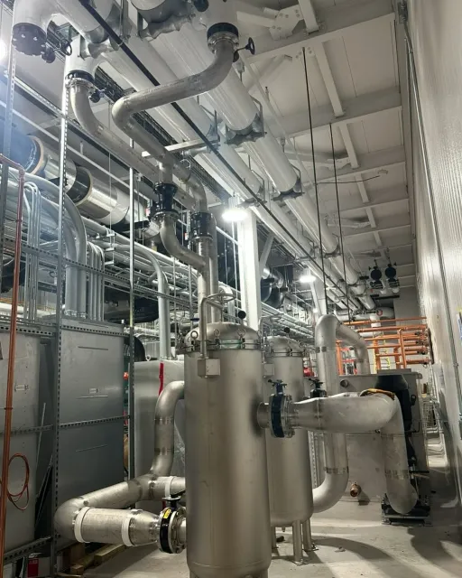 Some heat exchanger piping and frame work from last week