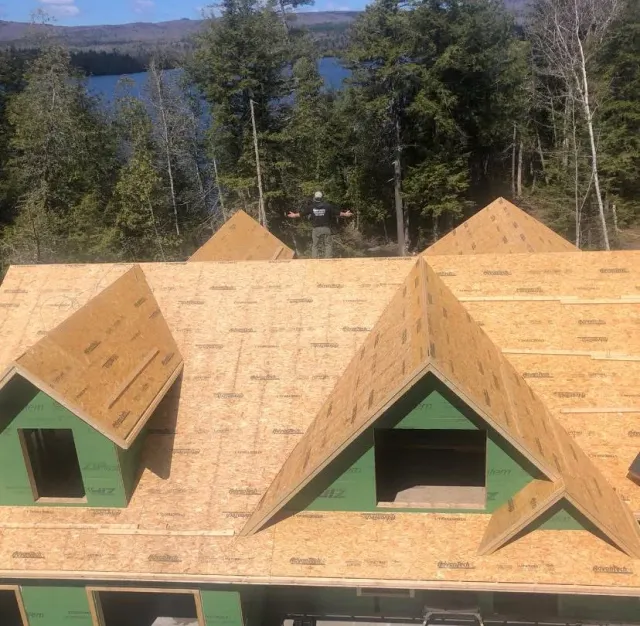 Monson Lakeside Home Shell Construction completed by Darrell Warren Builders