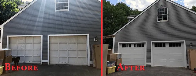 Before and After Preformed by Advanced Overhead Door