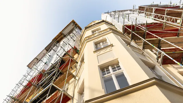exterior view of building under construction