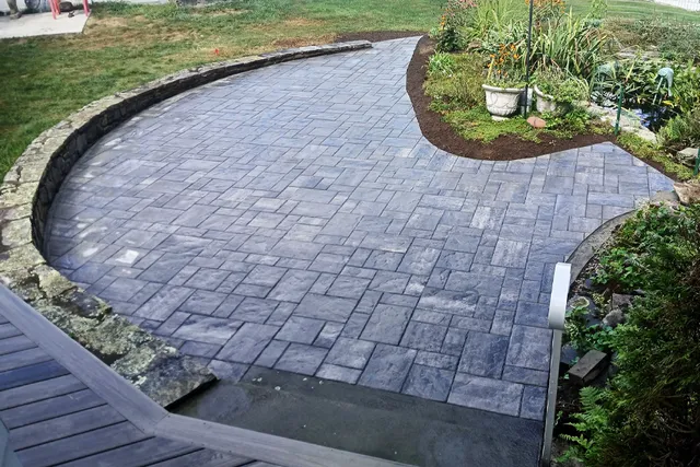 Paver Construction services by The Lawn Artist