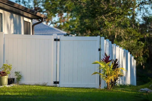 Vinyl fence installation in Connecticut by Erikas Fence LLC