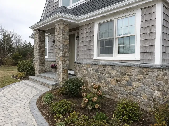 Stone veneer installation in South Yarmouth, MA