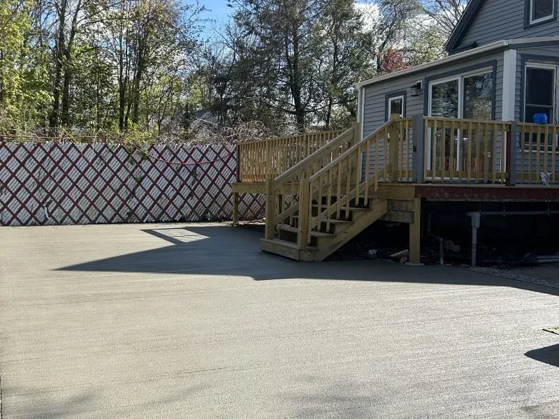 Concrete patio installation in Winchester MA by Goodwood General Construction