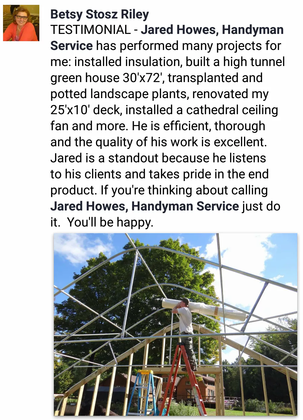 work photo from Google listing
