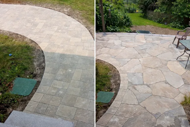 Paver Walkway & Flagstone Patio