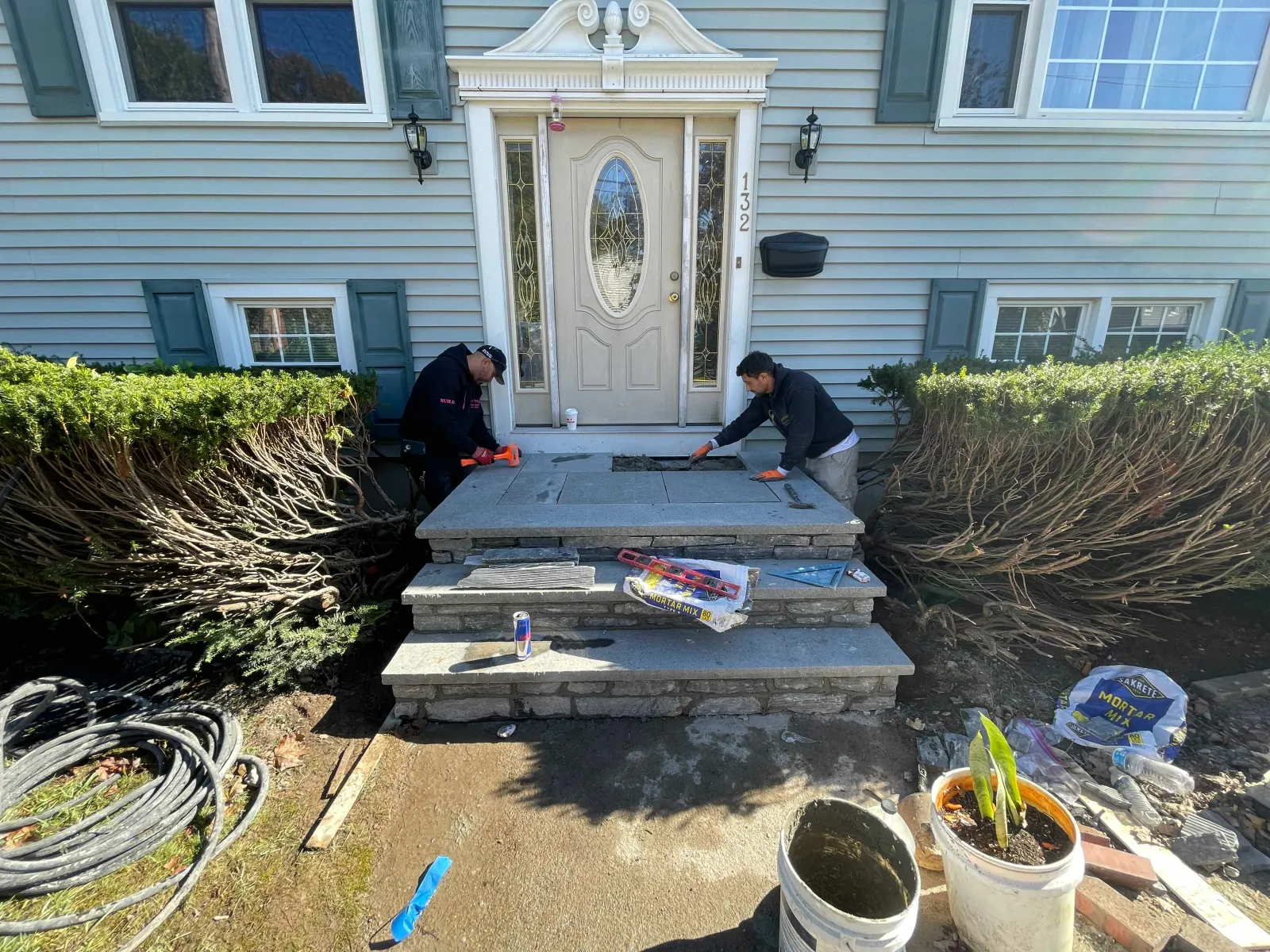 Rebuilding front entry steps and landing