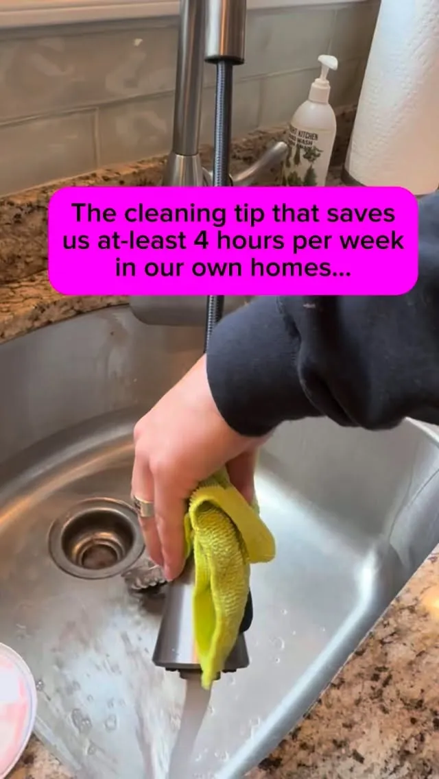 Clean as you go.

It sounds simple…

Because it is.

Wipe the stovetop after dinner.

Rinse the sink before bed.

Hang the towel back up.

Put things away instead of “setting them down for later.”

Small habits prevent giant cleaning days.

Most beautifully maintained homes aren’t 
cleaned for eight hours every weekend.

They’re reset for ten minutes every day.

Consistency beats intensity.

Every single time.