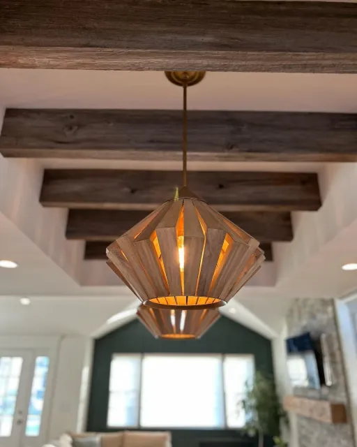 When we bought this house, we knew it had so much potential. The benefit of a 1-story home is utilizing the attic to heighten your ceilings. It was a game changer!
.
Doing the work ourselves gave us the opportunity to take our time &amp; put a lot of
