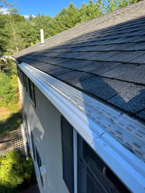 MasterShield micromesh gutter guard installed on a home