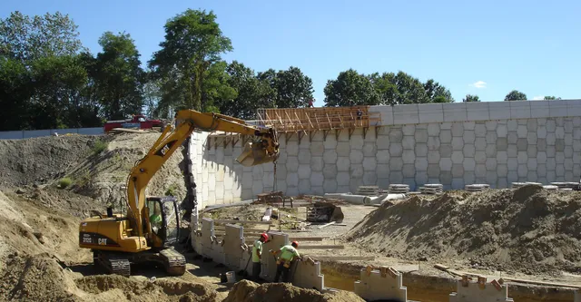 Earthmovers construction site