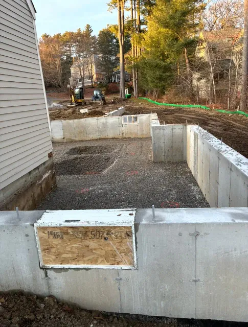 Legacy Excavation is an excavation company that provides laser-graded pads and slab prep in Plymouth, MA
