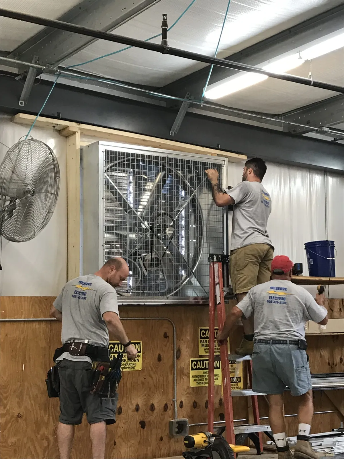 Commercial electrical panel servicing by Meserve Electric team