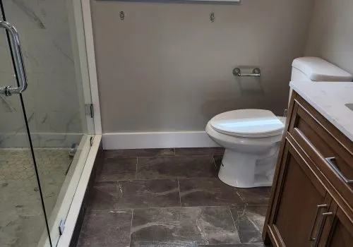 A Bathroom cleaned during a move-out cleaning