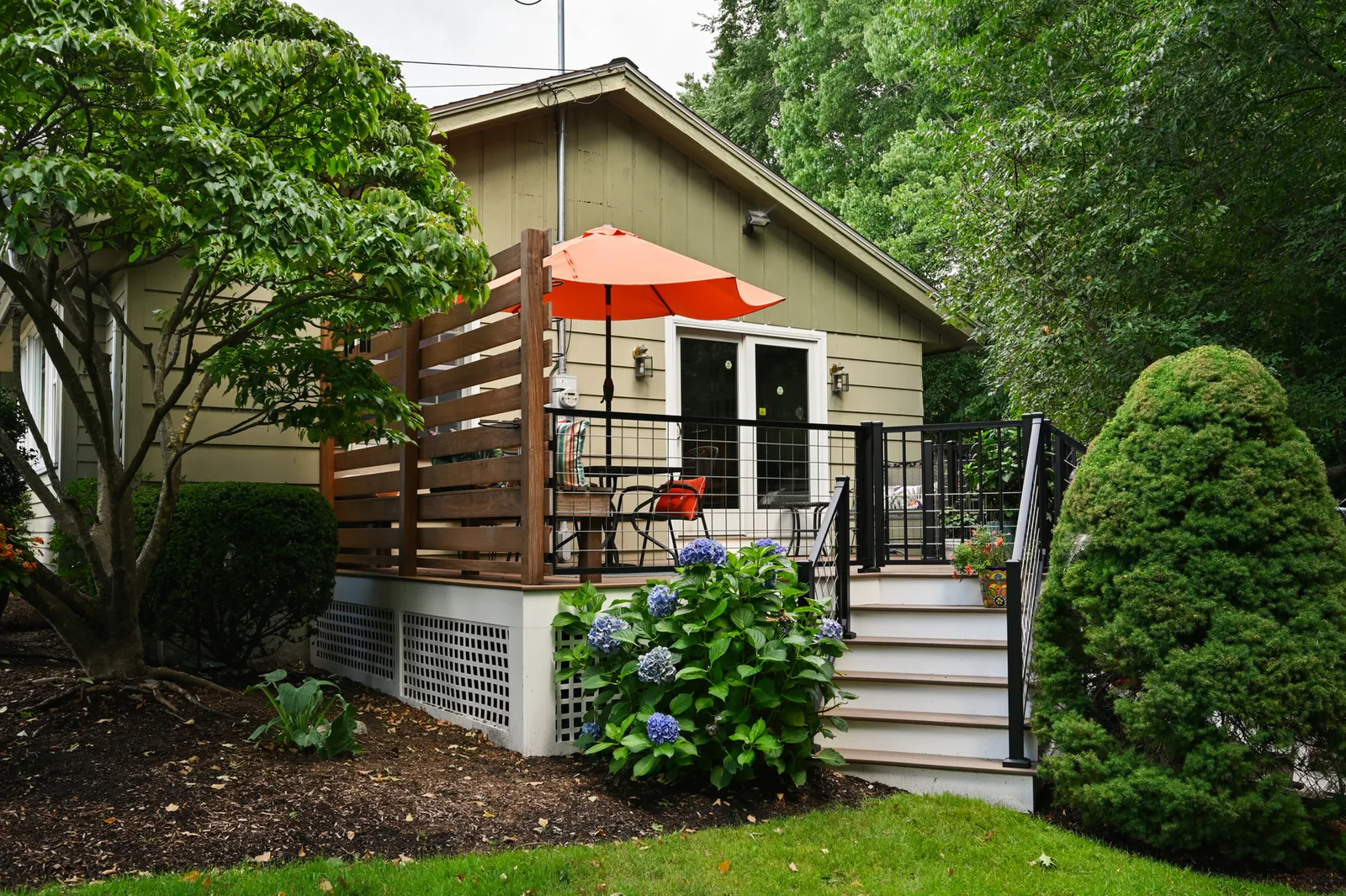 Finished deck and rear entry