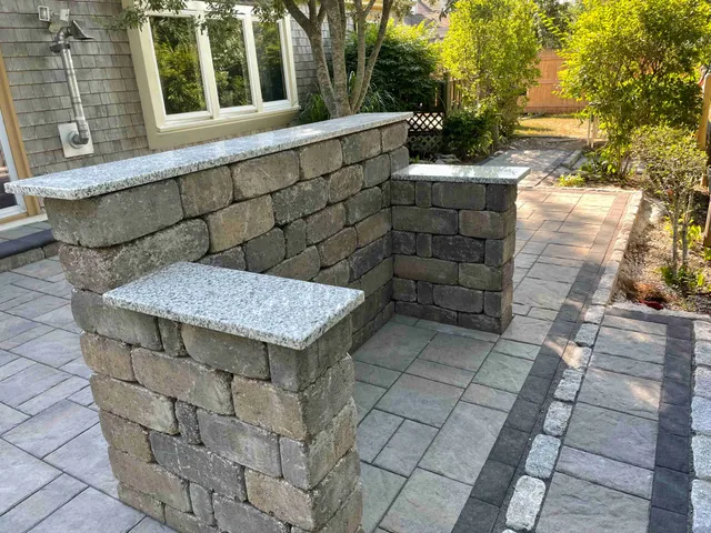 Retaining Wall Build in Bourne, MA