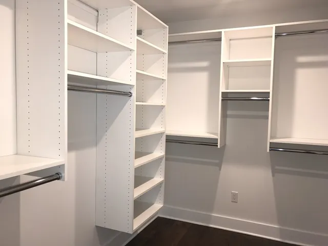 Custom walk in closet built ins