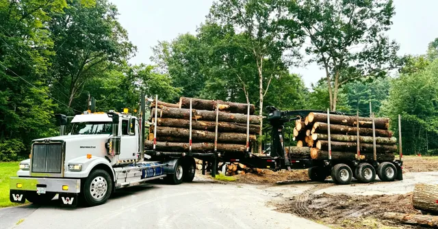 Kirk Trucking forestry recycling equipment working