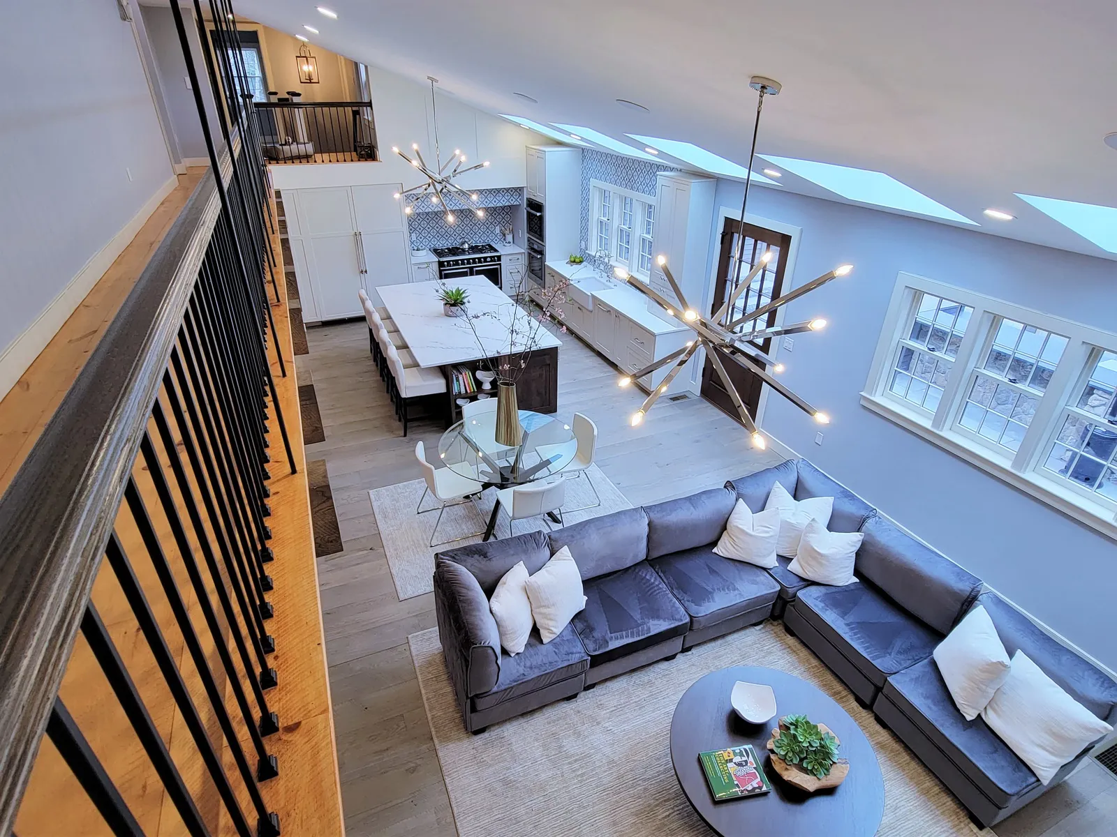 Family Room / Kitchen view from 2nd floor catwalk
