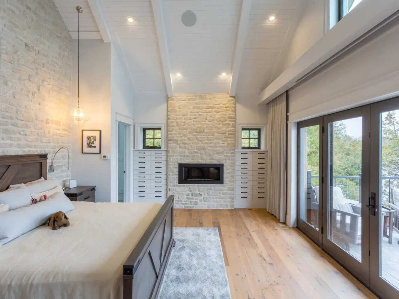 Master bedroom in a completed whole-home remodel by M&A Contractors