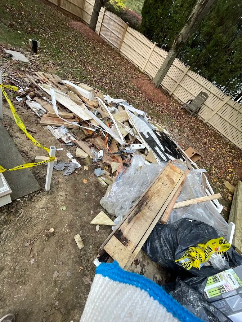 Backyard Construction Debris Haul — before