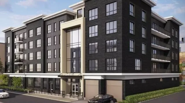 Multi-unit condo rendering of exterior by Honorato Company near Boston, MA