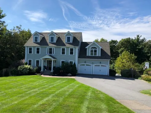 Beautiful colonial home with fresh exterior paint