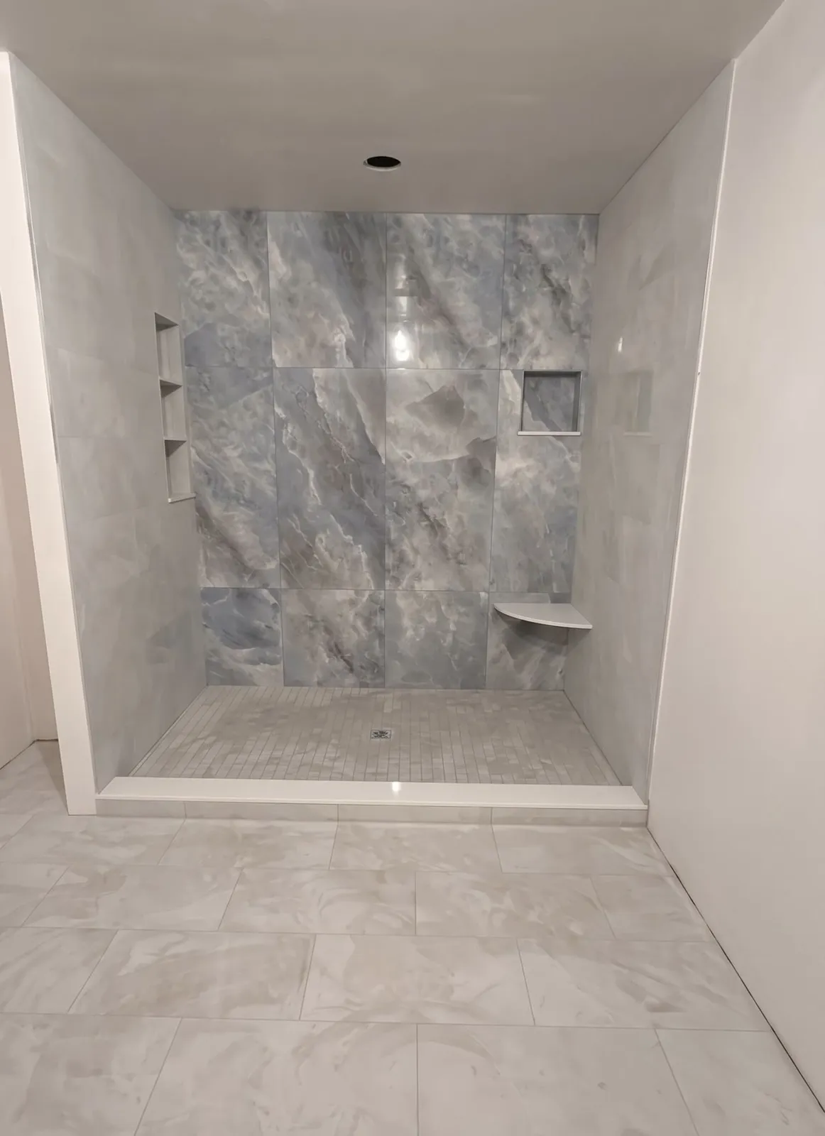Blue Marble Walk-In Shower