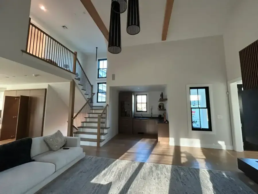 Full home interior painting case study in Ashland, MA — refreshed modern living room ready for listing