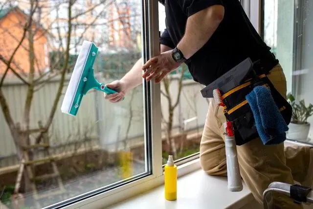 Commercial window and gutter cleaning by Busy Bee Window and Gutter Cleaning in Massachusetts