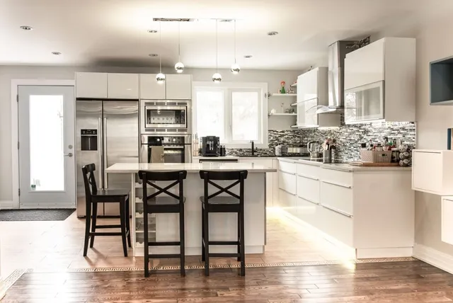 kitchen, white, interior
