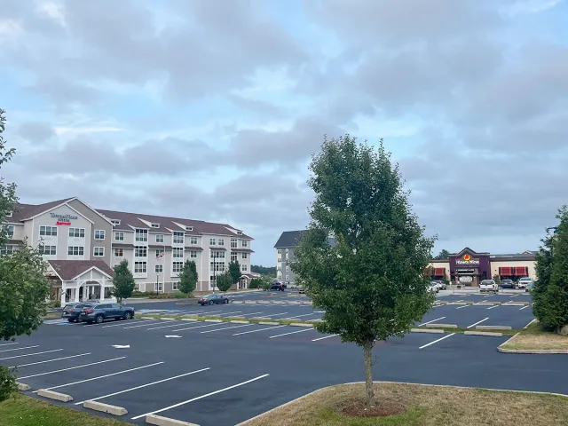 Parking space line striping