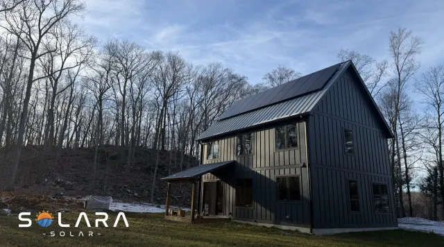 Actual Solara Solar residential installation in Fairfield County Connecticut