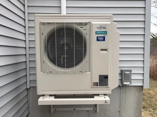 Air source heat pump installation