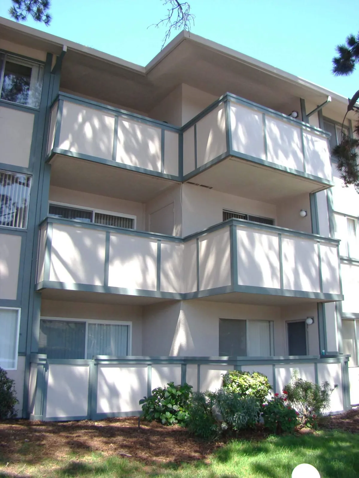 exterior view of apartment building after fire