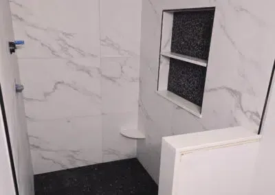 Custom Marble Shower & Ceramic Tile Flooring – Pickens St, Lakeville, MA