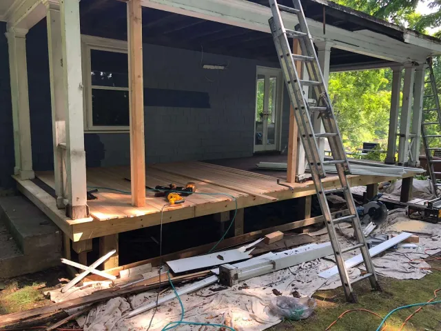 Deck Repair Before