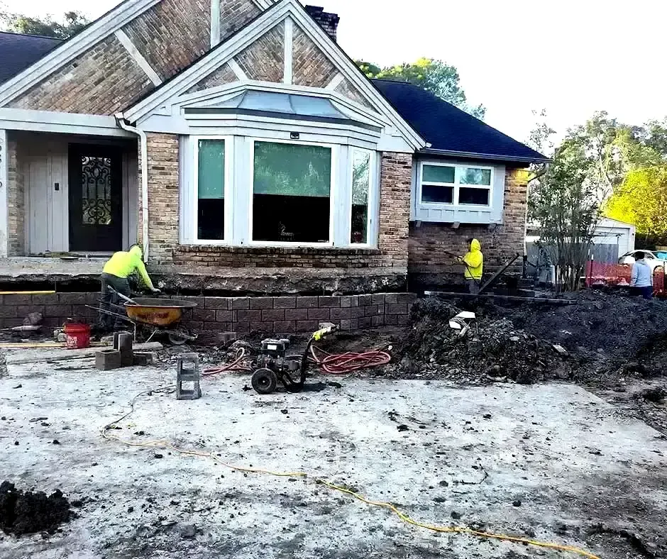 Front view of a house Foundation Repair Boston, MA