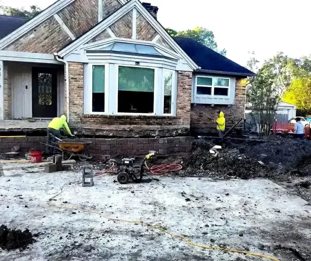 Front view of a house Foundation Repair Boston, MA