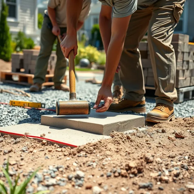 Hardscaping services including patios and retaining walls in Whitman, MA