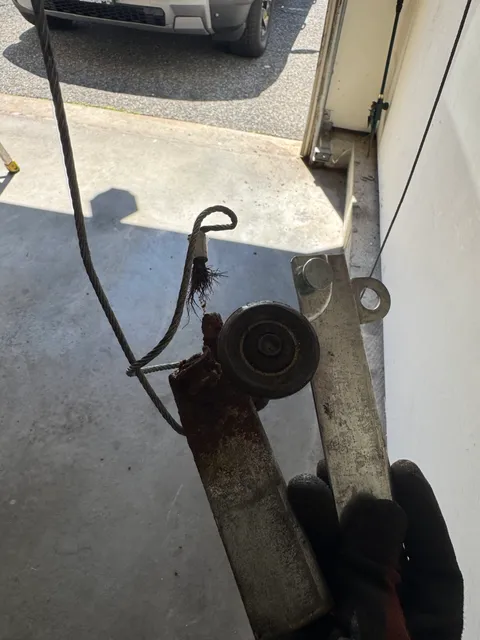 Rusted garage door bottom bracket replacement in Avon CT