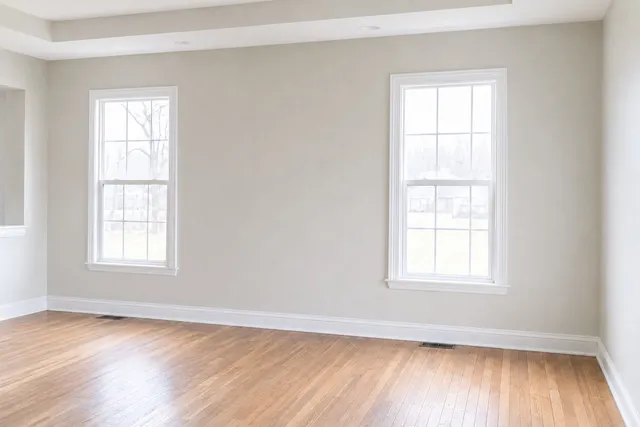 Freshly painted interior room with a clean professional finish