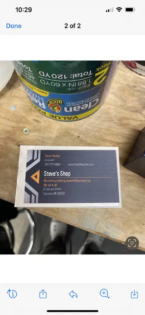 Steve's shop work photo
