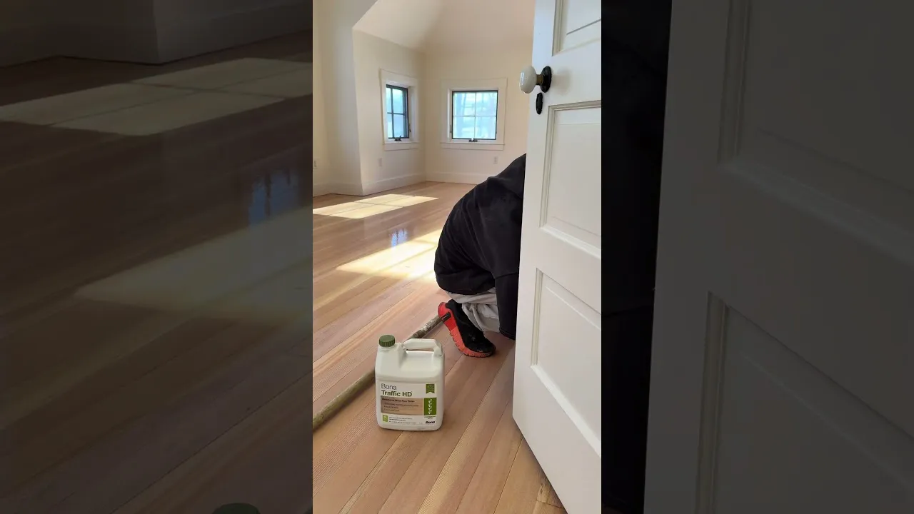 Bona Traffic HD being applied to hardwood flooring