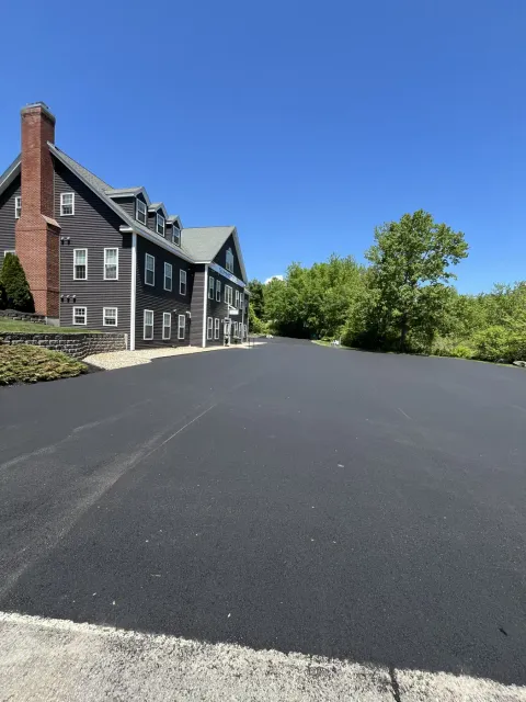 New asphalt surface on the rear parking lot at Summit Title Services.