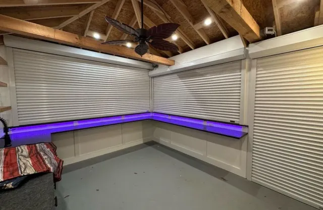 White garage doors