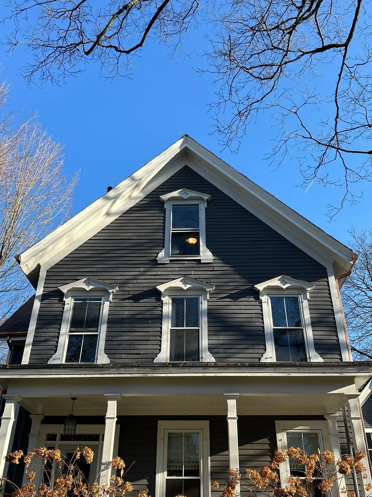Completed siding project on a Greater Boston home