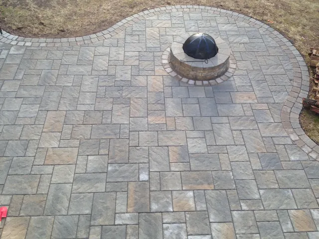 Fire pit with patio