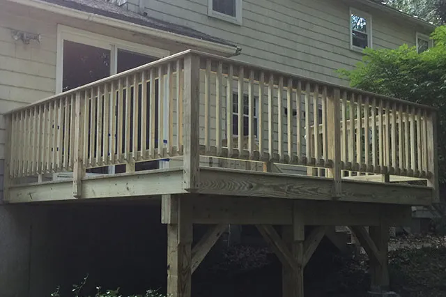 Budget pressure treated deck