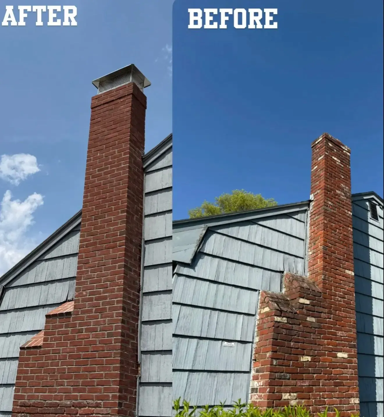 Full chimney rebuild — base to crown — Chimney Goat, Boston MA
